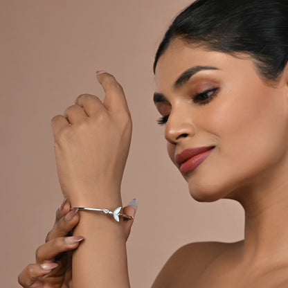 Sahaj 925 Silver Flexi Kada Bangle