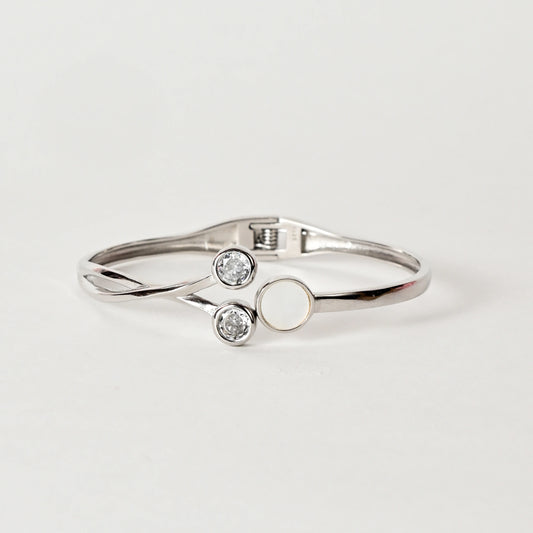 Bindu 925 Silver Flexi Kada Bangle