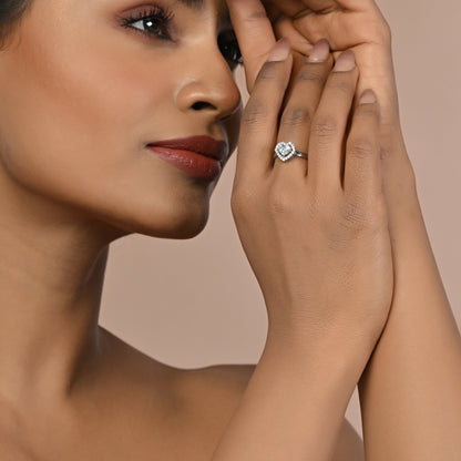 Dilbar 925 Silver Solitaire Ring