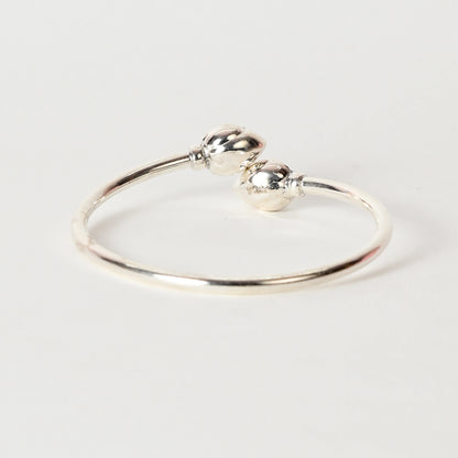 Poorna 925 Silver Flexi Kada Bangle