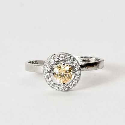 Aabha - Yellow 925 Silver Adjustable Ring