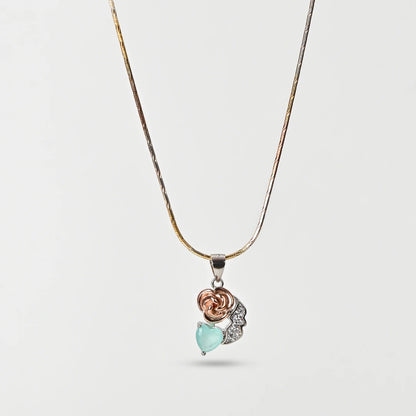 Firoza 925 Silver Designer Pendant & Earrings Set